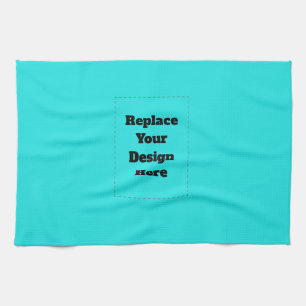 Create Your Own cyan Tea Towel