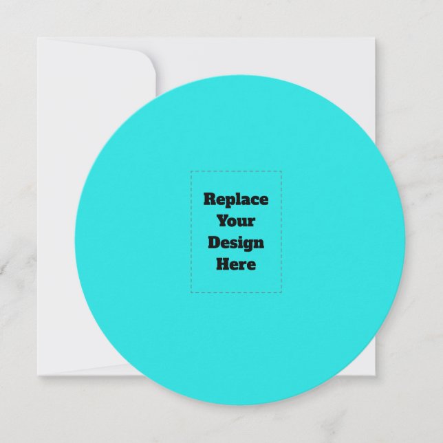 Create Your Own cyan Thank You Card (Front)