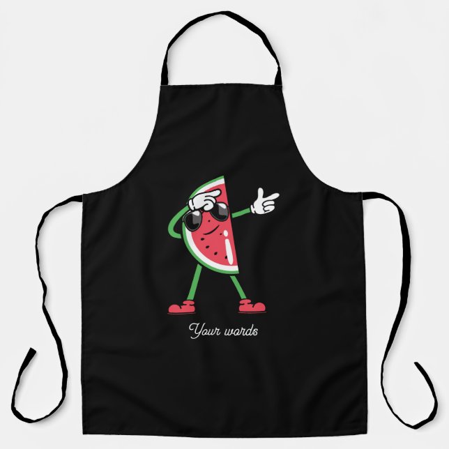 Create Your Own Dabbing Watermelon Apron (Front)
