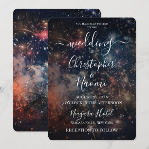 Create Your Own Dark Colourful Fireworks Invitation