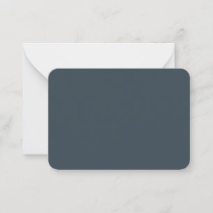 Create Your Own dark gray azure Flat Note Card