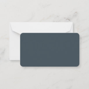 Create Your Own dark gray azure Flat Note Card