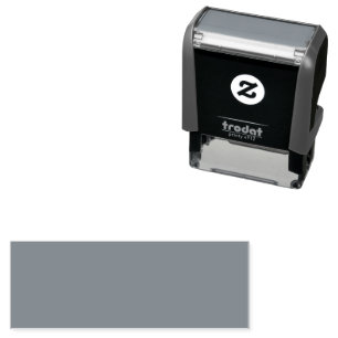 Create Your Own dark gray blue customizable Self-inking Stamp