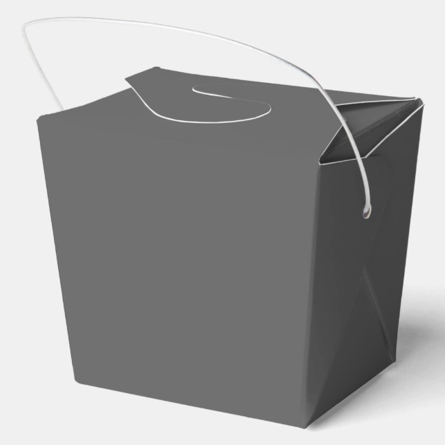 Create Your Own dark gray Custom Design Favour Box (Back)