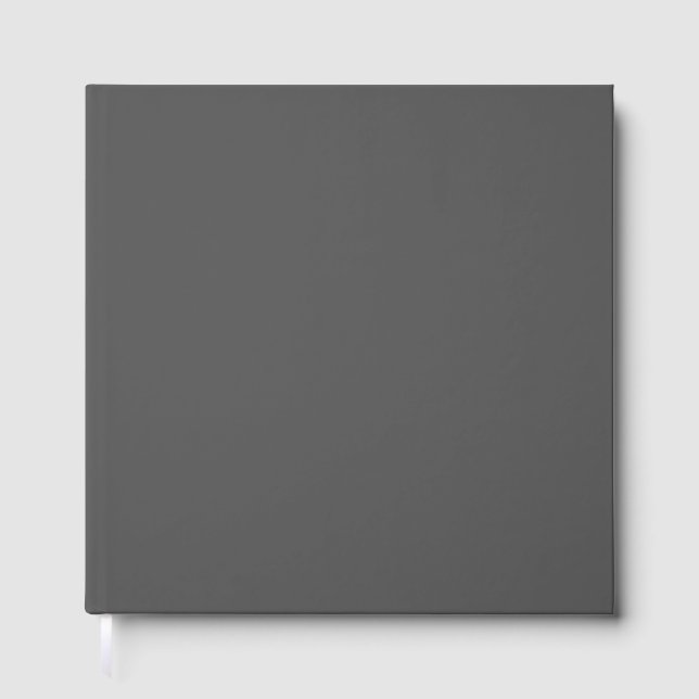 Create Your Own dark gray Custom Design Guest Book (Front)