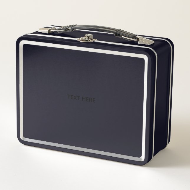 Create Your Own dark gray Custom Design Metal Lunch Box (Front)