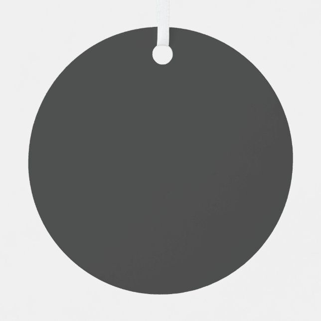 Create Your Own dark gray Custom Design Metal Tree Decoration (Front)