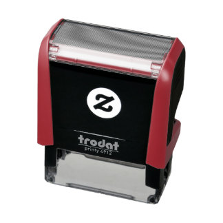 Create Your Own dark gray Custom Design Self-inking Stamp