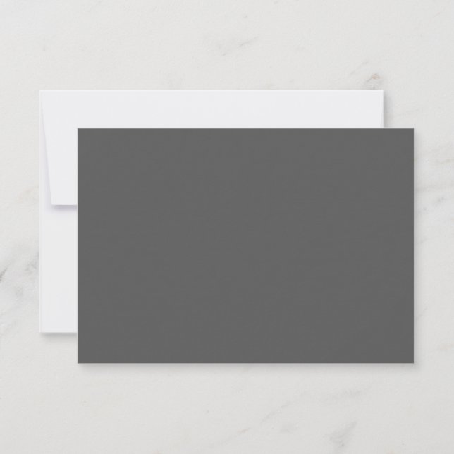 Create Your Own dark gray Custom Design Thank You Card (Front)