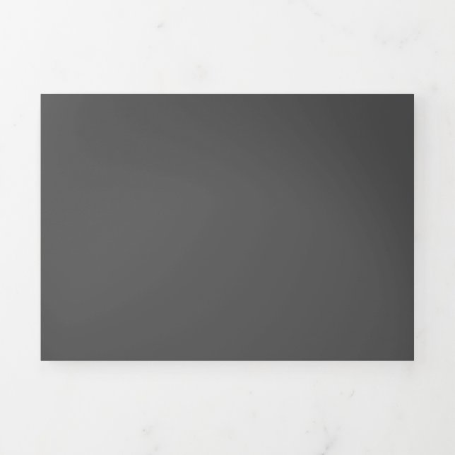 Create Your Own dark gray Custom Design Tri-Fold Announcement (Cover)