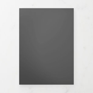 Create Your Own dark gray Custom Design Tri-Fold Announcement