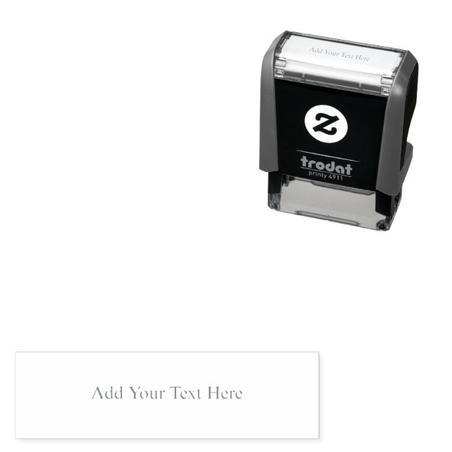 Create Your Own dark gray Custom personalized Self-inking Stamp (In Situ)
