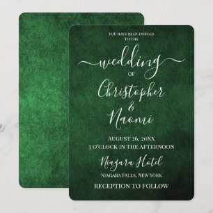 Create Your Own Dark Green Grunge Invitation