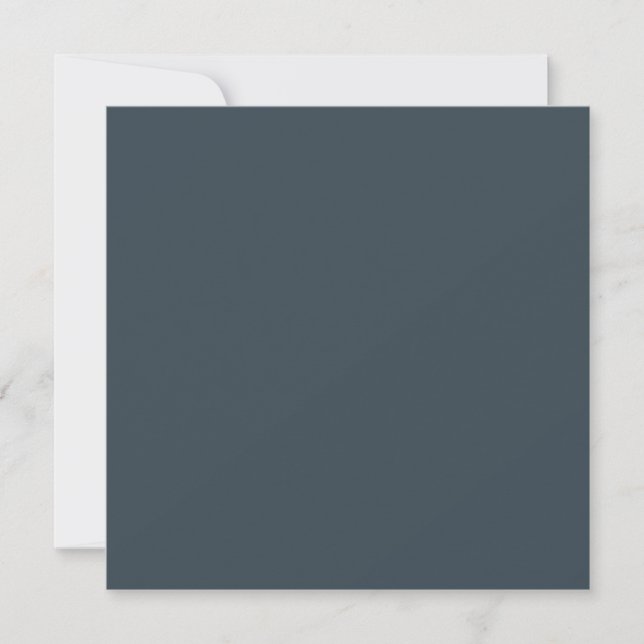 Create Your Own dark grey azure Flat Greeting Card (Front)