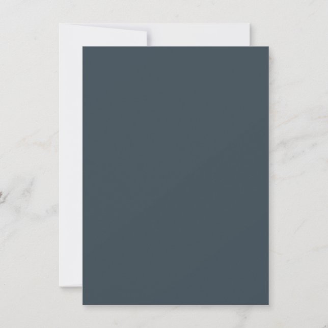 Create Your Own dark grey azure Flat Holiday Card (Front)