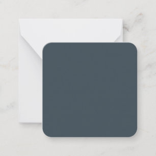 Create Your Own dark grey azure Flat Note Card