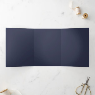 Create Your Own dark grey blue Custom Programs Tri-Fold Programme