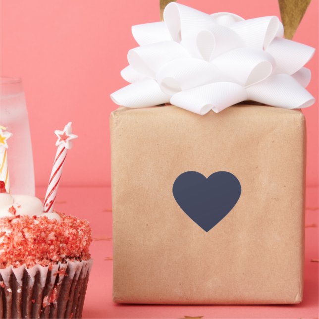 Create Your Own dark grey blue customisable Heart Sticker (Party)