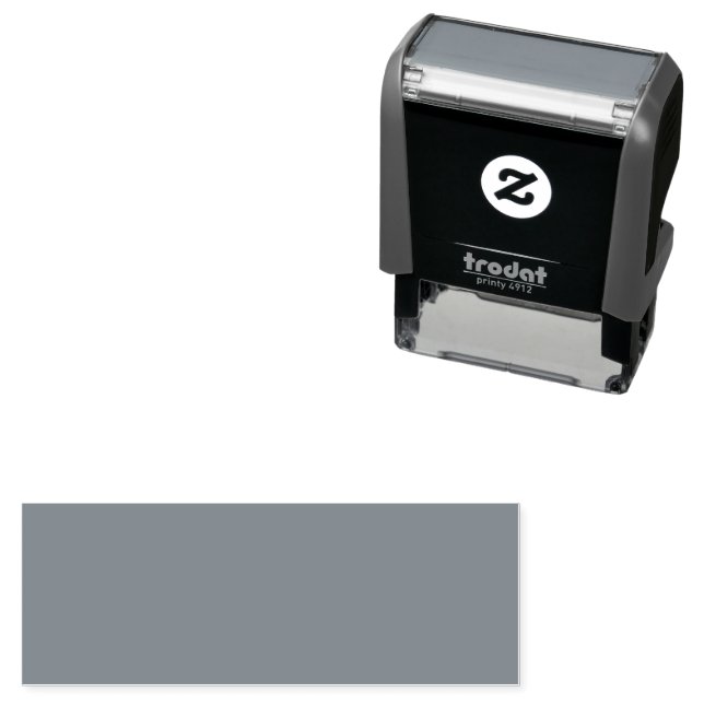 Create Your Own dark grey blue customisable Self-inking Stamp (In Situ)