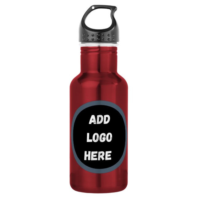 Create Your Own dark grey blue personalised 532 Ml Water Bottle (Front)