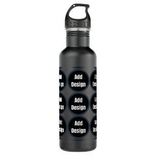 Create Your Own dark grey blue personalised 710 Ml Water Bottle