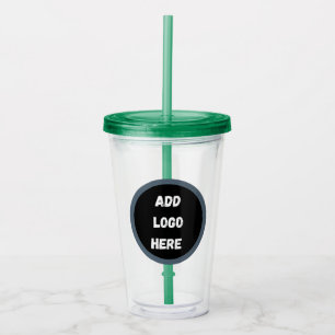 Create Your Own dark grey blue personalised Acrylic Tumbler