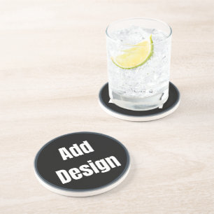 Create Your Own dark grey blue personalised Coaster