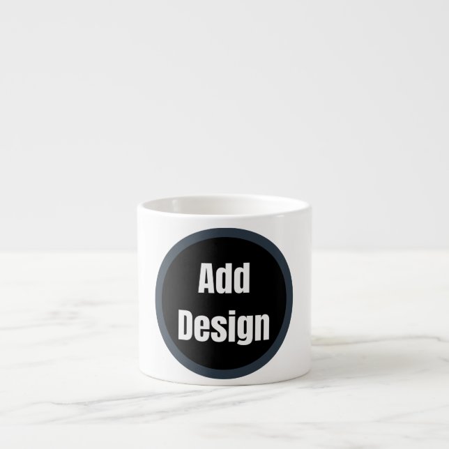Create Your Own dark grey blue personalised Espresso Cup (Front)