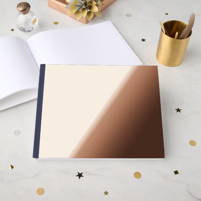 Create Your Own dark grey blue personalised Guest Book (Front Open)