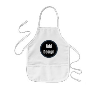 Create Your Own dark grey blue personalised Kids Apron
