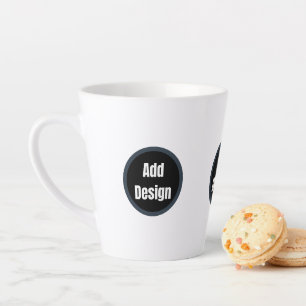 Create Your Own dark grey blue personalised Latte Mug