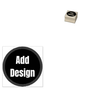 Create Your Own dark grey blue personalised Rubber Stamp