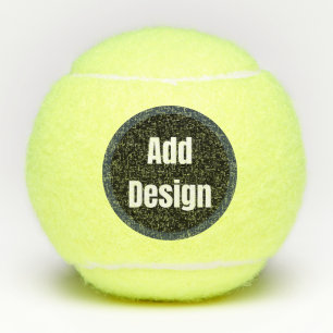 Create Your Own dark grey blue personalised Tennis Balls