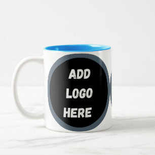 Create Your Own dark grey blue personalised Two-Tone Coffee Mug