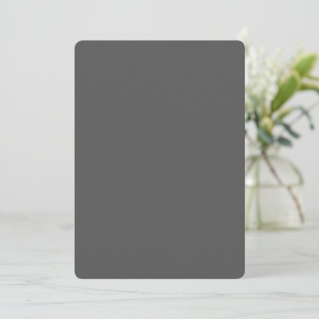 Create Your Own dark grey Custom Design Card (Standing Front)
