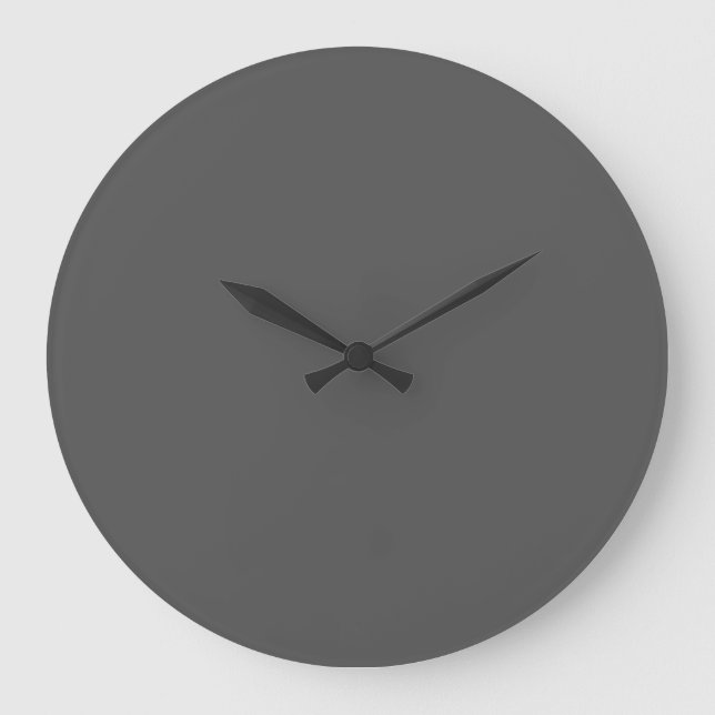 Create Your Own dark grey Custom Design Large Clock (Front)
