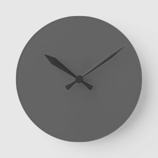Create Your Own dark grey Custom Design Round Clock