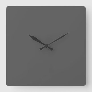 Create Your Own dark grey Custom Design Square Wall Clock