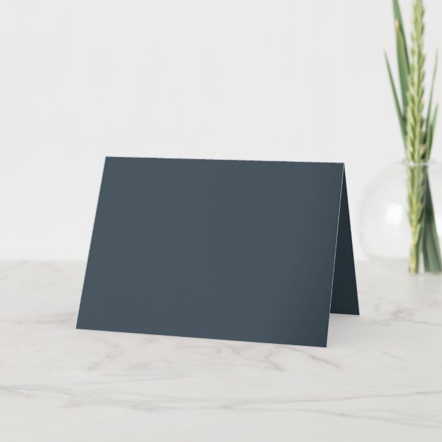 Create Your Own dark grey Folded Thank You Card (Front)