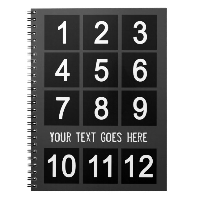 Create Your Own Dark Instagram Text Notebook (Front)