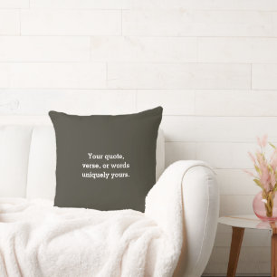 Create Your Own Dark Olive Taupe Minimalist Modern Cushion