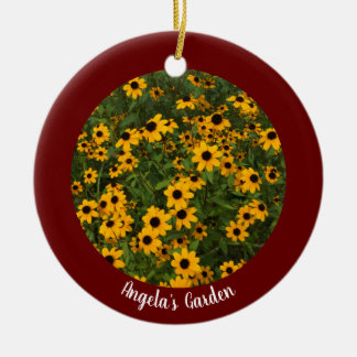Create Your Own Dark Red Personalized Photo Ceramic Tree Decoration