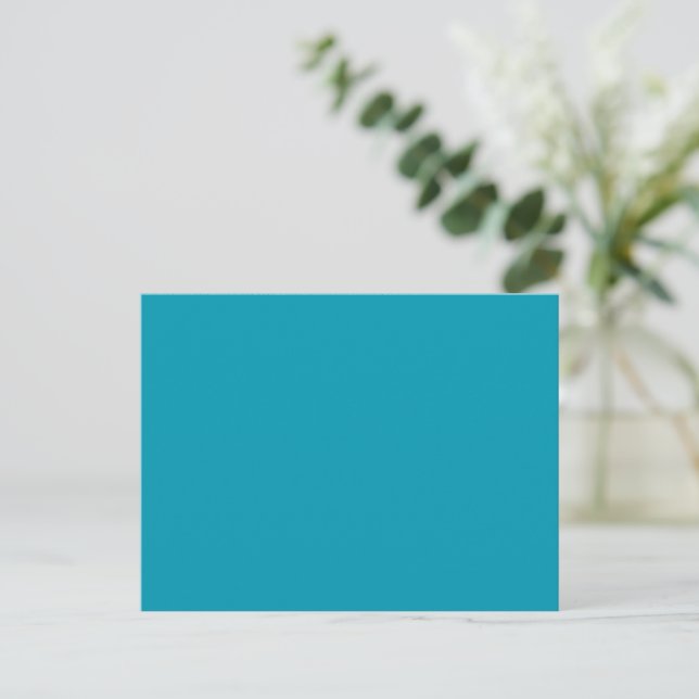 Create Your Own dark turquois Flexible Announcement Postcard (Standing Front)