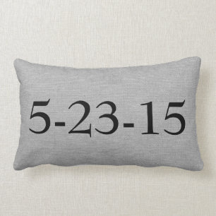 Create your own date wedding anniversary customise lumbar cushion