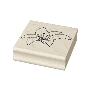 Create Your Own Day Lily Blossom Flower Floral Rubber Stamp