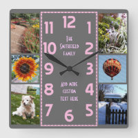 Create Your Own Deco 6 Photo Collage Pink Gray