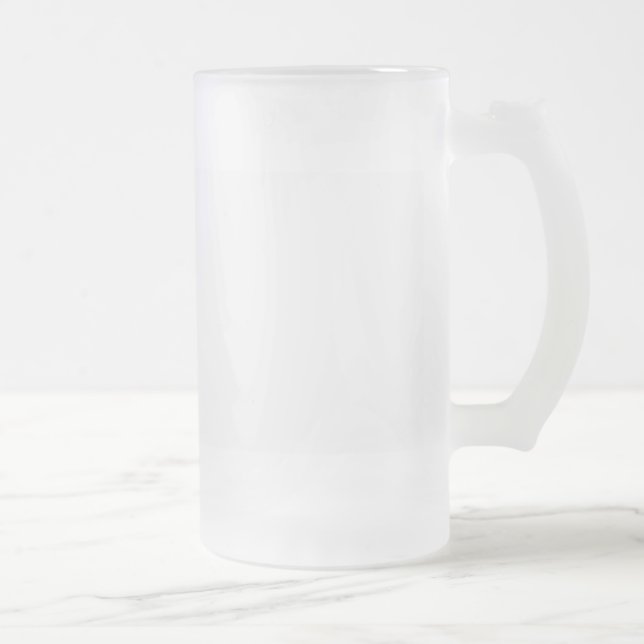 Create Your Own Design 16oz Frosted Glass Beer Mug (Right)