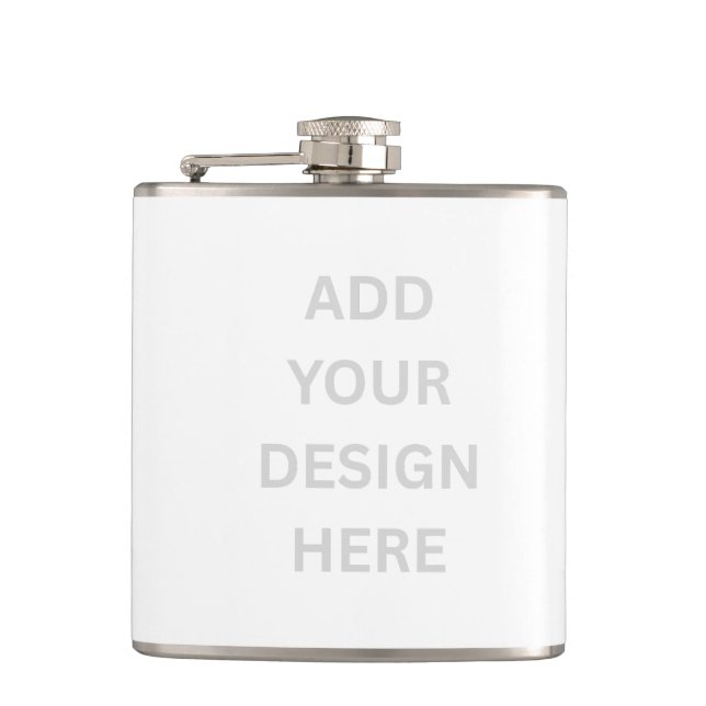 Create Your Own Design 6 oz Vinyl Wrapped Flask (Front)