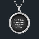 Create Your Own - Design a Custom Silver Plated Necklace<br><div class="desc">Create your own custom merch from scratch including home and kitchen decor, party and office supplies, custom gifts and accessories, promotional products for your business and more by replacing our background image with your own or by adding your own text to the current background and choosing your favourite fonts, colours...</div>