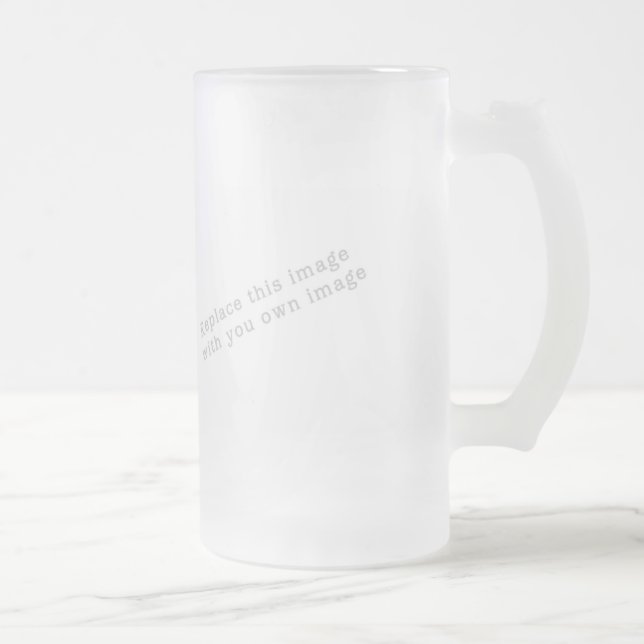 Create your own design frosted glass beer mug (Right)